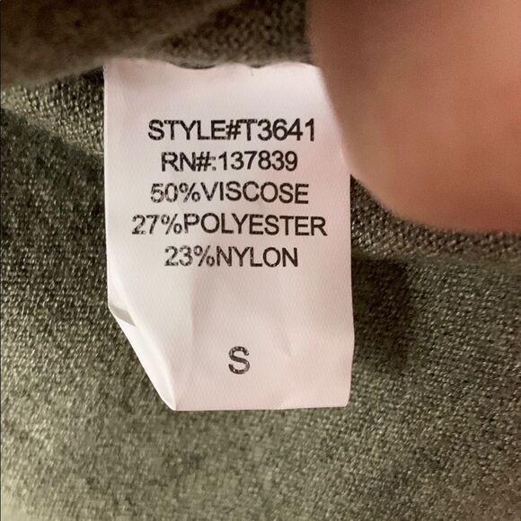 Debut Sage/Olive Green Open Front Cardigan Sweater - Picture 5 of 8